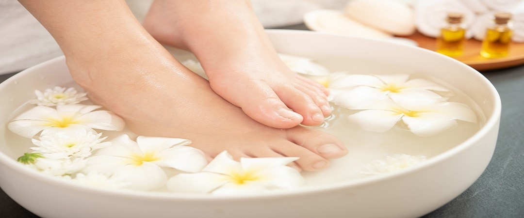 female feet care treatment